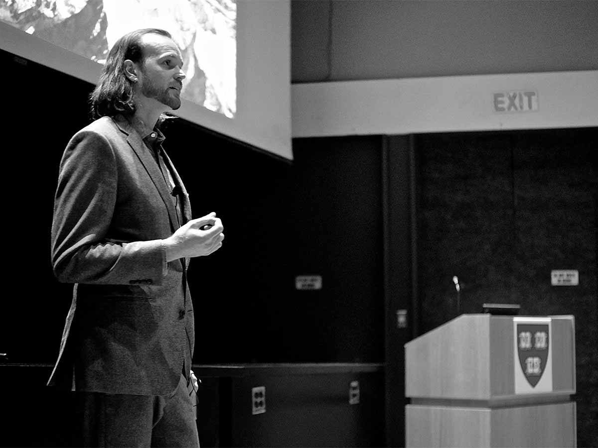 Jay Bobzin at Harvard on the 2014 Tour.